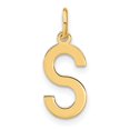 thumbnail image 1 of Diamond2Deal 14K Yellow Gold Letter S Initial Pendant for Women, 1 of 3