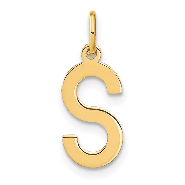 Diamond2Deal 14K Yellow Gold Letter S Initial Pendant for Women