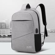 COFEST Laptop Backpack 15.6 Inch， Business Slim Durable Laptops Travel Backpacks with USB Charging Port， College School Computer Bag Gifts for Men and Women Gray