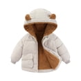 thumbnail image 2 of Mceream Manteau Matelassé d'Hiver pour Enfants - Unisexe à Capuche Mi-Long Manteau Chaud Chamarra Para NiñA Beige 3 Ans, 2 of 4