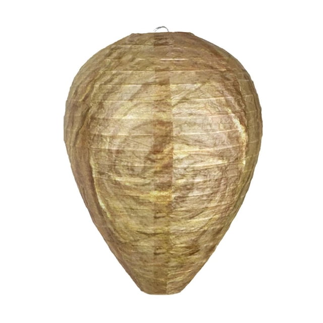 Lttoisl Lot de 4 Leurres Nid de Guêpes Imperméables, Frelons Suspendus, Faux Tissu, Ruche d'Abeilles Simulée pour la Maison, le Jardin et le Patio, Usage Extérieur, Lutte Antiparasitaire Non Toxique