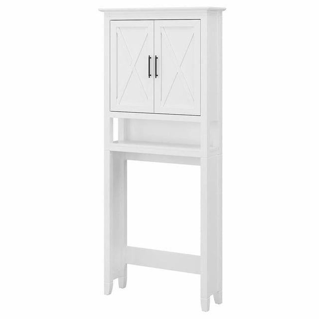 Pemberly Row Armoire de Rangement au-Dessus de la Toilette en Frêne Blanc - Bois d'Ingénierie