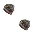 thumbnail image 2 of kurtrusly Tuque Bonnet Hijab Pré-Noué Foulard Turban Coloré Bandeau Réglable Protection des Oreilles Bandeau Accessoires Bonnet Noir floral 2 Ensembles, 2 of 6