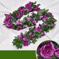thumbnail image 3 of Guirlande de Roses Artificielles Suspendue Simple Fausse Vigne de Roses Guirlande Florale Décoration, 3 of 10