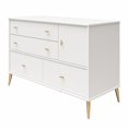 thumbnail image 4 of Valentina Asymmetrical 4 Drawer / 1 Door Convertible Dresser, White, 4 of 9