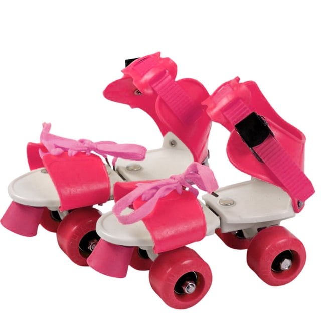 Rvkxad Patins à Roulettes 4 Roues Réglables pour Enfants, Taille 18-23 cm Patins en Ligne pour Garçons, Chaussures de Patinage en Plastique d'Ingénierie