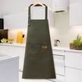 thumbnail image 4 of Long Cottons Apron Waterproof Oil Resistants Kitchen Apron For Cooking Baking Cleaning Adjustable Ties Bib Adult Unisex, 4 of 6