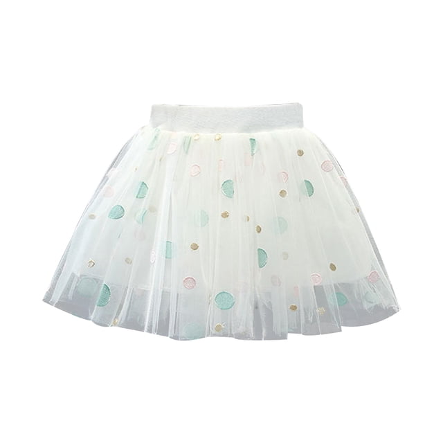 HBFAGFB Robes pour Filles Jupe Courte Été Mode Jupe Princesse Polyvalente Robe Mignonne Blanche Taille 120