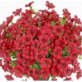 thumbnail image 4 of Pompotops 7-pronged Violet Simulation Flower Bouquet Decoration And Flower Arrangement Clearance, 4 of 5