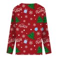 thumbnail image 5 of Qertyioot Chandail en Molleton de Noël pour Femmes Mode Décontractée Manches Longues Col en V Chandail, 5 of 5