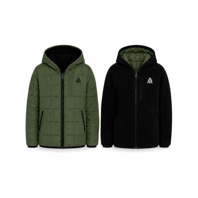 Reebok Boy's Reversible Puffer Jacket, Sizes XS(4/5)-XL(14/16)
