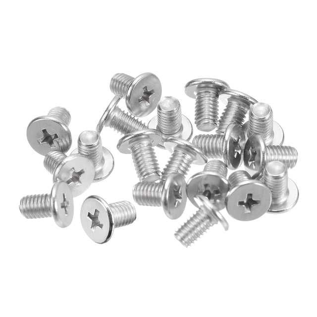 Unique Bargains M5x0.8x8mm Lot de 50 Vis Plates Rondes en Métal pour Machine à Entraînement Phillips