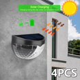 thumbnail image 2 of Solar Fence Post Lights Wall Mount Decorative Deck Lighting Black 4 Pack, 2 of 10