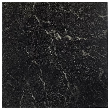 Achim Home Furnishings Nexus Vinyl Floor Tile, Black Marble, 20 Pack