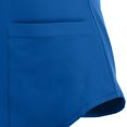 thumbnail image 3 of Heliisoer Women Short Tops Working Sleeve V-neck Uniform Solid Color Pocket Blouse, 3 of 4