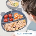 thumbnail image 3 of PENGXIANG 5pcs Baby Feeding Set Food-grade Silicone Bear Shape Baby Tableware Set for Home, 3 of 7