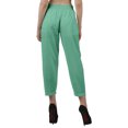 thumbnail image 4 of Moomaya Solid Color Elastic Waist Pants Cotton Narrow Fit Straight Women Pants For Kurti, 4 of 6