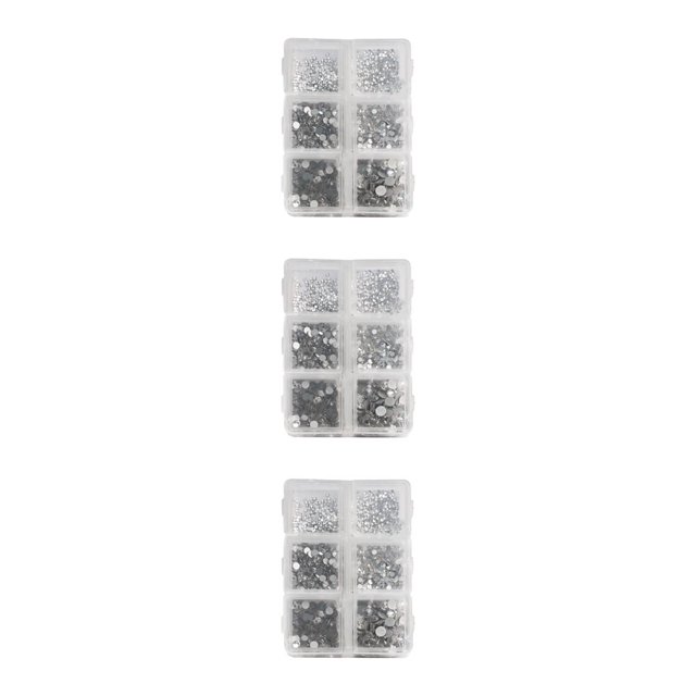 Shengyu 1 Bag Glass Crystal Eye-catching Easy to Paste Nail Rhinestones DIY Handcraft Different Styles Sweet Gift for Mobile Phone Type 1 320 White 3PCS