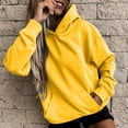thumbnail image 3 of Women's Slim Pullover Hoodies - Artificial Short Velvet Sweaters, Long Sleeve with Pockets, Suitable for Winter and Fall, 95% Polyester, Multiple Sizes, 3 of 5