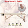 thumbnail image 4 of HOMCOM Table de Massage Pliable Portable, Lit de Canapé pour le Visage, Beige, 4 of 10