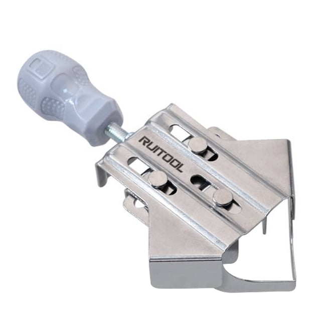 yeacher Stainless Steel 90-Degree Woodworking Clamp for Precision Framing and DIY Projects - Open-Type Design (Single Unit)