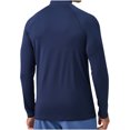 thumbnail image 4 of RXIRUCGD Chemise Décontractée à Manches Longues pour Hommes, Couleur Unie, Col Rabattu avec Fermeture Éclair, Bleu Marine, Taille : 2TG, 4 of 7