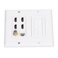 thumbnail image 4 of Plaque Murale Interface Multimédia HD Chat 6, Prise Faceplate Compatible Taille 6 Port pour Maison, 4 of 8