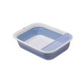 thumbnail image 4 of GROWTH TANK Cat Pet Litter Tray Folding Cat Sandbox Semi Enclosed Portable Kitty Litter Pan for Rabbit All Kinds of Cat Litter Small Animals 46x34x12cm Blue, 4 of 9