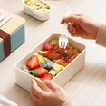 thumbnail image 4 of Wooden Bento Box For Microwave Double Layer Lunch Box Portable Bento Box Bento Box, 4 of 7
