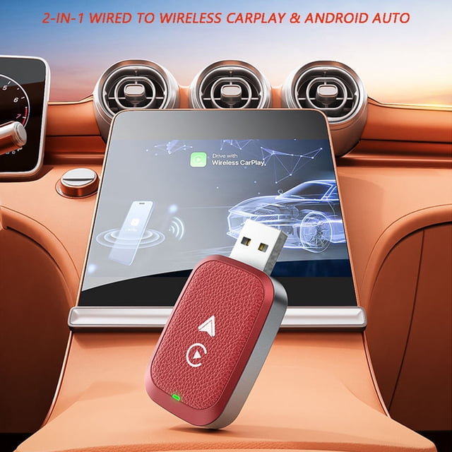 Becaristey Wireless Car Play /Android Auto Adapter Car Play Adapter Wireless Car Play Adapter Adapter Convenient Durable White
