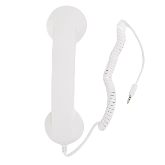 Cell Phone Handset Wired Cell Phone Receiver Volume Control Telephone Handset Works with All Smartphones and Computers with a 3.5mm Headphone Jack, 9ft Coiled Cord