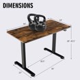 thumbnail image 2 of Gymax Bureau Debout Électrique Réglable pour Ordinateur avec Anticollision Rustique, 2 of 10