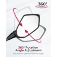 thumbnail image 4 of KEMIMOTO Universal Motorcycle Mirrors, Convex Handlebar Rear View Side Mirror with M8 M10 Bolt, Compatible with Bike, Scooter, ATV, UTV, Di, 4 of 7