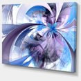 thumbnail image 2 of Purple and Blue Symmetrical Fractal Flower - Floral Canvas Art Print, 2 of 3