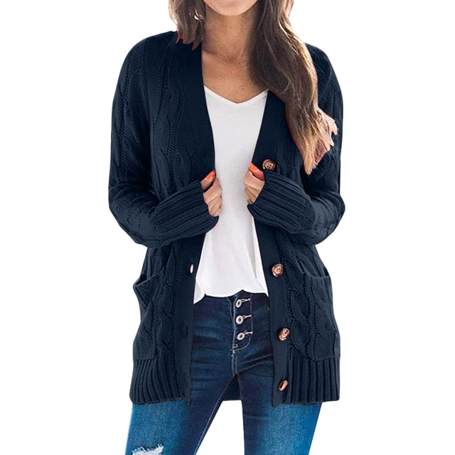 Kcodviy Sweaters Womens Open Sleeve Women Wool Long Sweater Knit Boho Long Patchwork Front Open Coat Cardigan Pockets Front Long Sweater Coat with Pockets Sweater