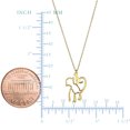 thumbnail image 2 of 14k Yellow Gold Hanging Monkey Charm Chain Necklace, 18", 2 of 2