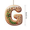 thumbnail image 2 of 26 Alphabet Ornaments For Christmas Tree Candy Cane Initial Letter M Pendant With Berries Pattern Mini Hanging Decorations For Party DIY Holiday Kitchen Towels Acrylic Snowflake Beads Easter, 2 of 3