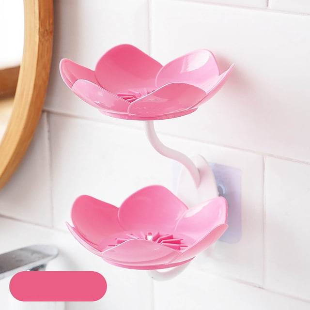 Wall-Mounted Soap Holder | Double Shelf Soap Box with Drainage | Bathroom & Kitchen Soap Organizer | Rustproof Household Soap Dish for Shower and Sink