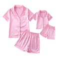 thumbnail image 1 of Ensembles de Pyjamas Assortis pour la Famille d'Été 2 Pcs Ensembles de Pyjamas à Manches Courtes pour la Famille Vert Taille Bébé-Enfants-Adulte Unisexe, 1 of 8