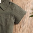 thumbnail image 4 of Hiiyo Boys Summer Outfits Cotton Linen Short Sleeve Button Shirt Shorts Set, Sizes 1-12, 4 of 4