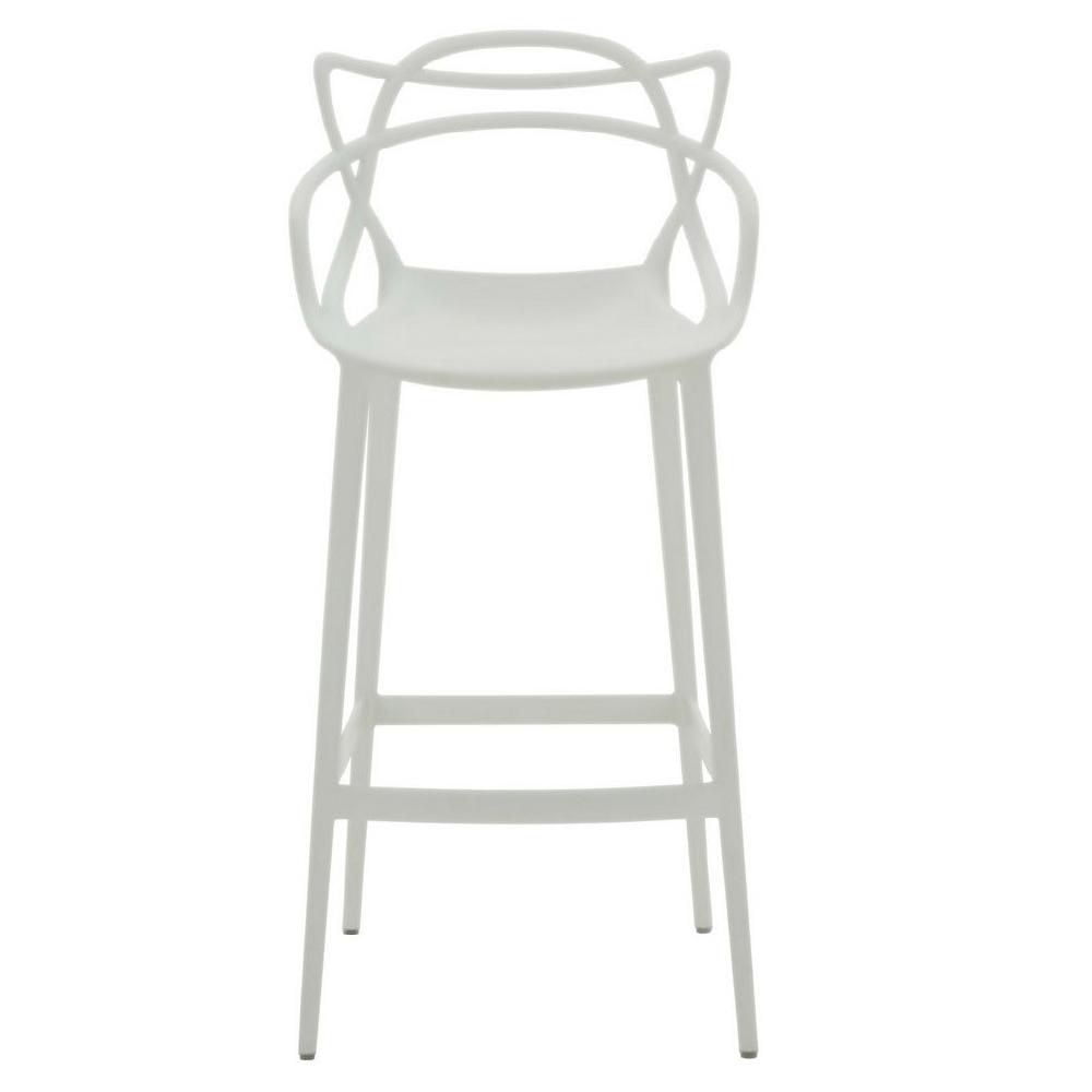 Ensemble de 6 tabourets de comptoir en plastique blanc de la collection Heavenly