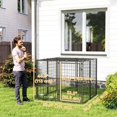 thumbnail image 3 of PawHut Enclos pour Chien Extérieur avec Bols pour Chien Ajustables et Rotatifs, Housse Pare-Soleil, 3 of 10