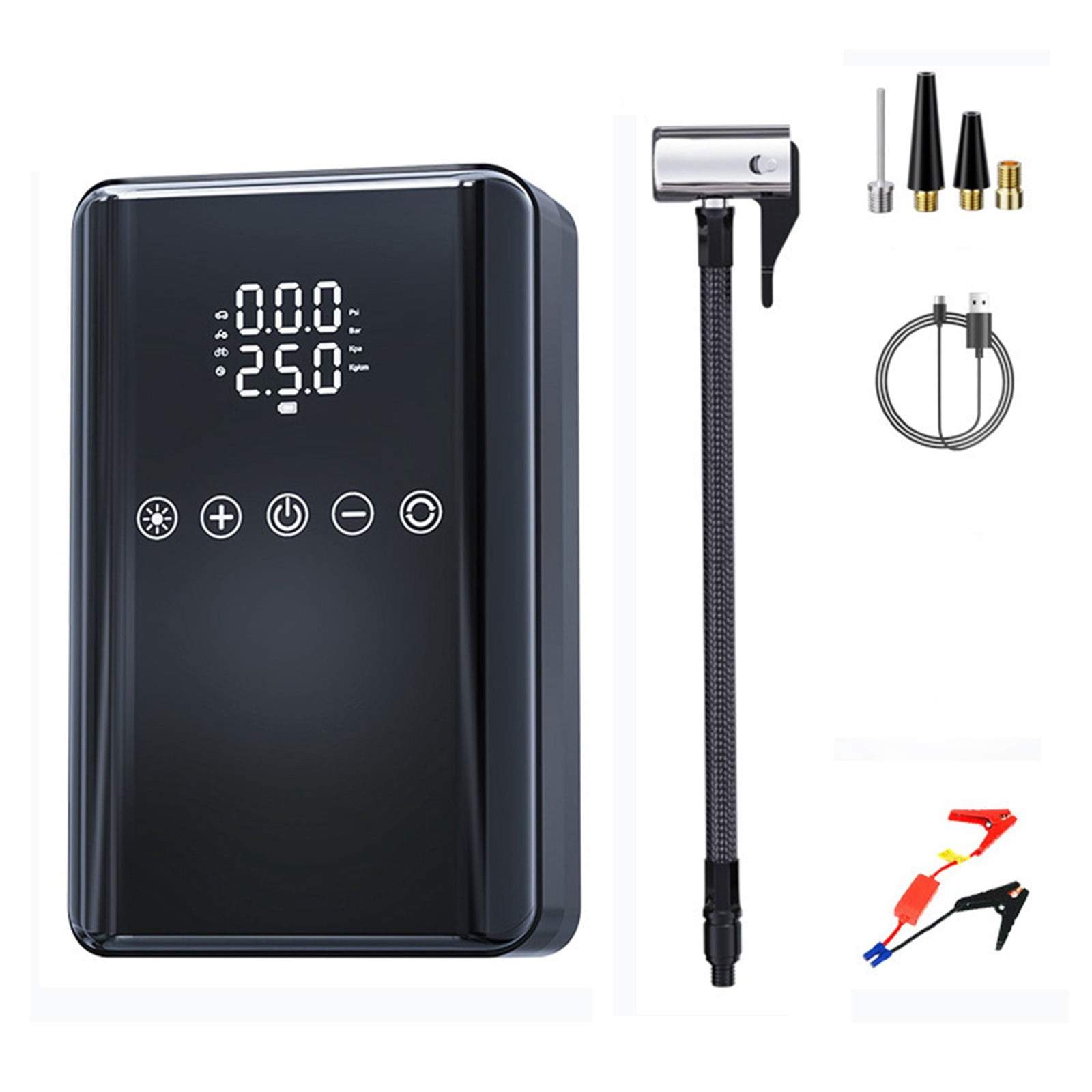 Portable Charger Power Bank Usb C Car Jump Starter and Inflator Pump 150Psi 6000A 12V with Lcd Display for 5.0L Gas/3.0L Engines