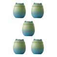thumbnail image 2 of Transemion Portable Moisture-proof Ceramic Tea Jar Large Capacity And Cute Sturdy And Durable Ceramics Cat Form Ceramic Tea Jars blue-green 150ml 5Set, 2 of 6