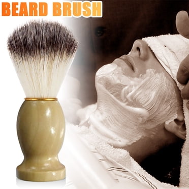 Brosse à Cheveux en Bois pour Hommes, Manche en Forme d'Ours, Brosse de Rasage et de Rasage, Rasoir Électrique Brun