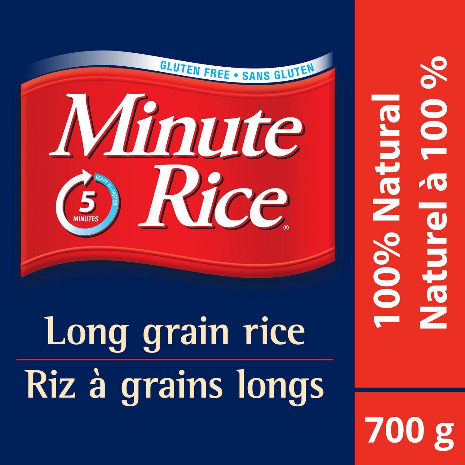Riz blanc à grains longs à cuisson rapide Minute Rice 700g