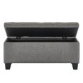 thumbnail image 3 of Fabric Storage Ottoman - Grey, 3 of 5