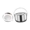thumbnail image 3 of Luzkey Stewing Stockpot Cookware Hanging Versatile Outdoor Indoor Round Camping Pot 2.5L, 3 of 8