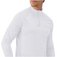 thumbnail image 4 of RXIRUCGD Chemise Décontractée Mode Homme Couleur Unie Manches Longues Fermeture Éclair Col Rabattu, Blanc, Taille : TG, 4 of 6