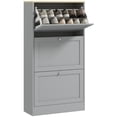 thumbnail image 1 of HOMCOM Armoire à Chaussures Moderne avec 3 Tiroirs Basculants pour 18 Paires de Chaussures, 1 of 10